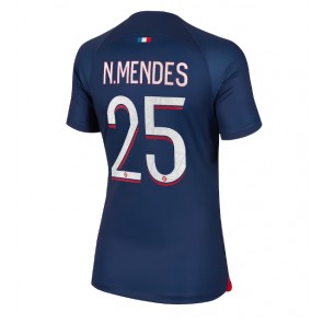 Paris Saint-Germain Nuno Mendes #25 Replika Hjemmebanetrøje Dame 2023-24 Kortærmet